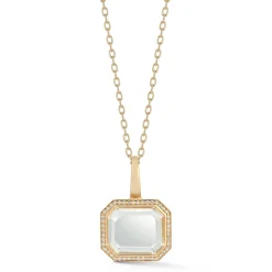 BELL 18K, DIAMOND AND ROCK CRYSTAL CHARM
