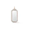 BELL 18K DIAMOND ROCK CRYSTAL RECTANGULAR TABLET CHARM