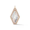 BELL 18K GOLD, DIAMOND AND ROCK CRYSTAL HEXAGON CHARM