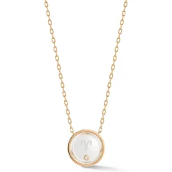 BELL 18K GOLD, DIAMOND u0026 ROCK CRYSTAL ZODIAC NECKLACE