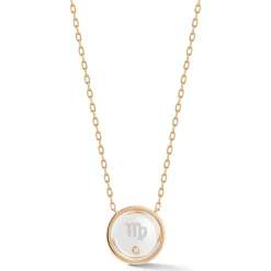 BELL 18K GOLD, DIAMOND u0026 ROCK CRYSTAL ZODIAC NECKLACE