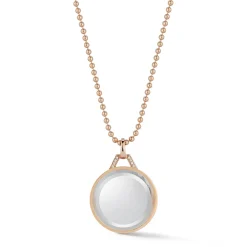 BELL 18K ROSE GOLD, DIAMOND u0026 ROCK CRYSTAL CHARM
