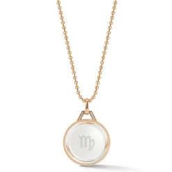 BELL 18K ROSE GOLD, DIAMOND u0026 ROCK CRYSTAL ZODIAC CHARM
