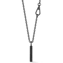 CARRINGTON BLACK STERLING SILVER CABLE CHAIN NECKLACE