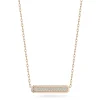 CARRINGTON 18K GOLD AND DIAMOND EAST-WEST ID BAR PENDANT