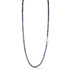 CARRINGTON 18K ROSE GOLD AND LAPIS BEAD NECKLACE