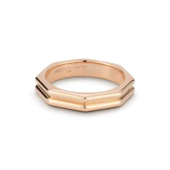 CARRINGTON 18K ROSE GOLD DOUBLE ROW OCTAGON BAND RING