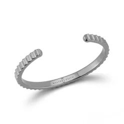 CII STERLING SILVER AND BLACK RHODIUM JUMBO FLUTED CUFF BRACELET
