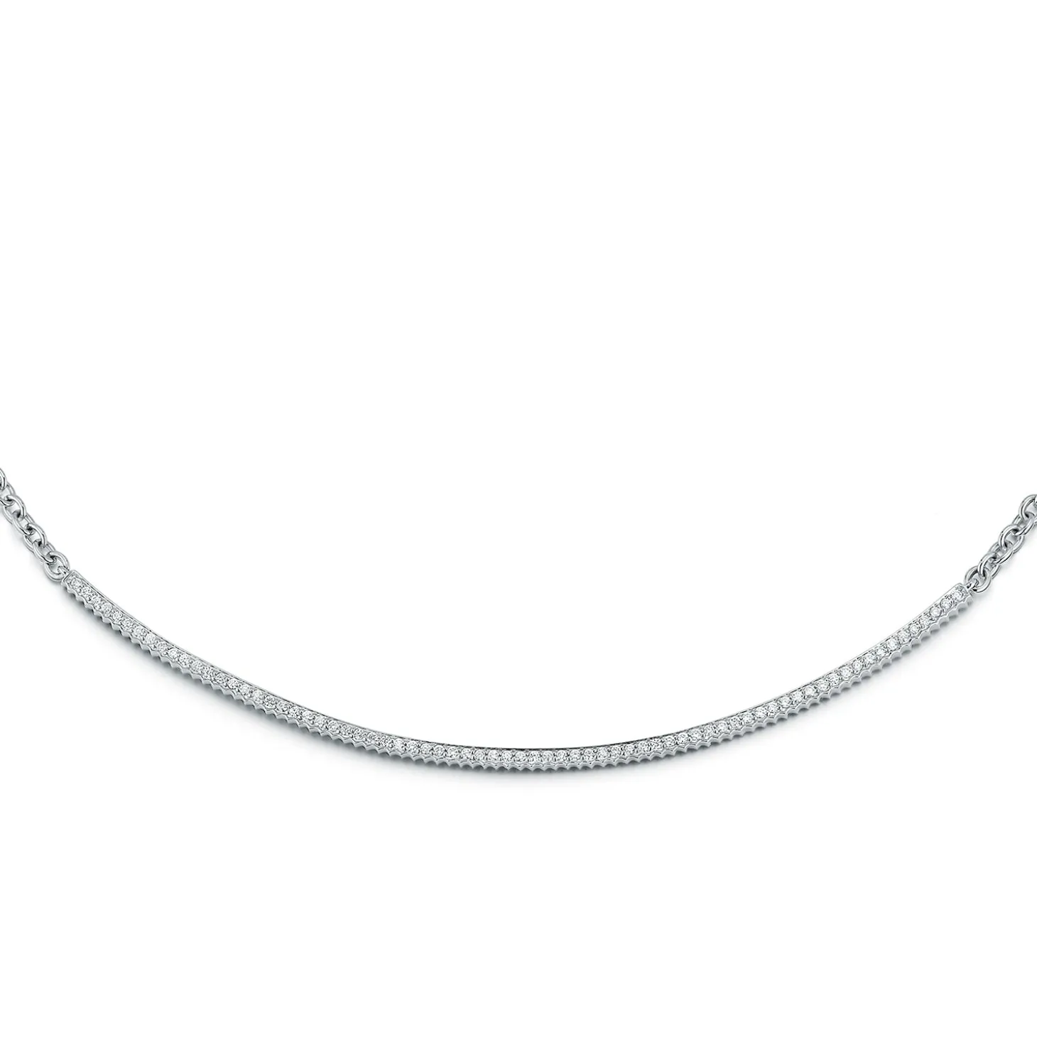 CLIVE 18K DIAMOND FLUTED BAR NECKLACE