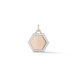 DORA 18K DIAMOND HEXAGON CHARM