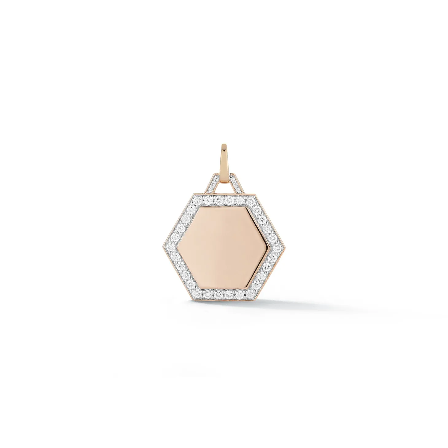 DORA 18K DIAMOND HEXAGON CHARM