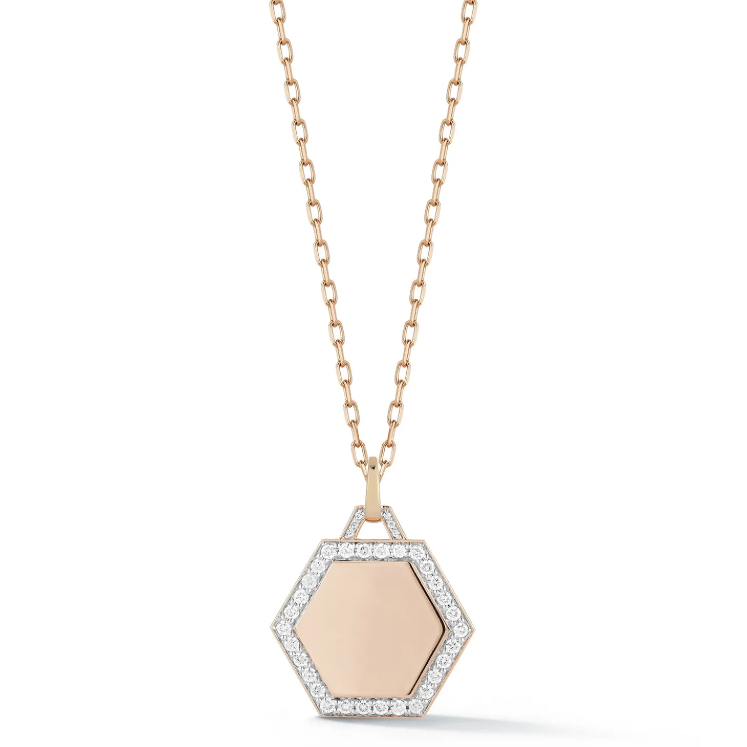 DORA 18K DIAMOND HEXAGON CHARM