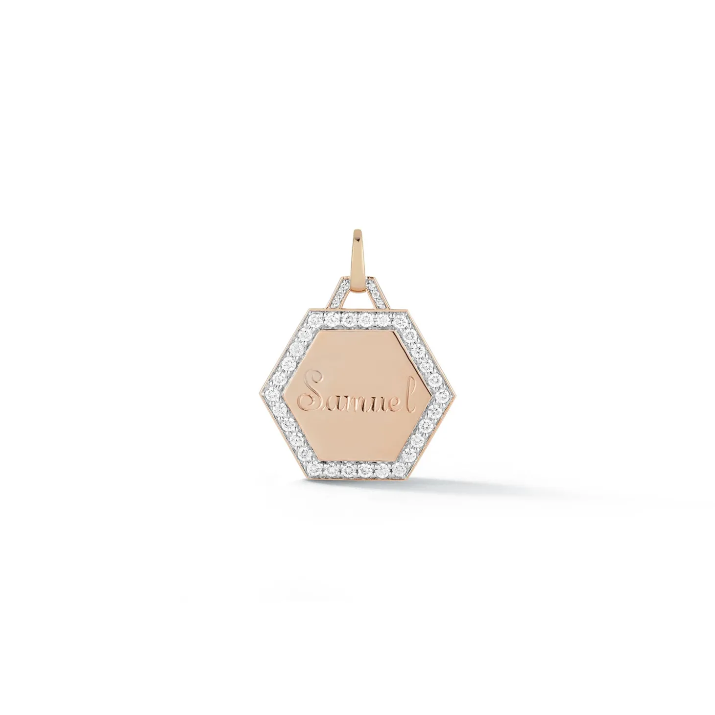 DORA 18K DIAMOND HEXAGON CHARM