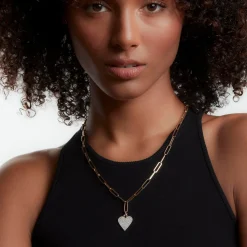 DORA 18K GOLD ALL DIAMOND HEART CHARM