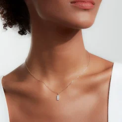 DORA 18K GOLD ALL DIAMOND MINI TABLET CHARM