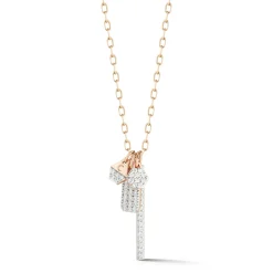 DORA 18K GOLD ALL DIAMOND MINI HEXAGON CHARM