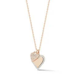 DORA 18K GOLD ALL DIAMOND PAVE MINI HEART CHARM