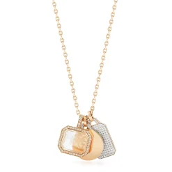 DORA 18K GOLD ALL DIAMOND RECTANGULAR TABLET CHARM