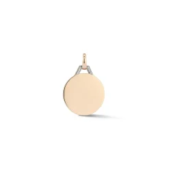 DORA 18K GOLD AND DIAMOND LARGE DISC CHARM