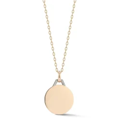 DORA 18K GOLD AND DIAMOND LARGE DISC CHARM