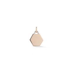 DORA 18K GOLD AND DIAMOND SMALL HEXAGON CHARM