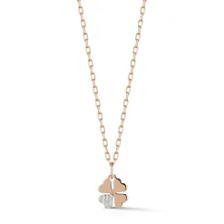 DORA 18K MINI CLOVER WITH ONE DIAMOND LEAF