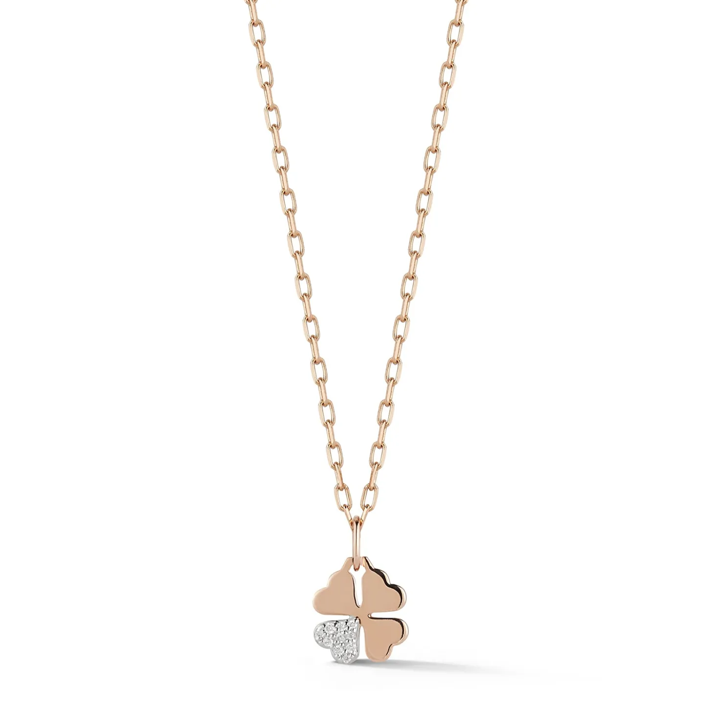 DORA 18K MINI CLOVER WITH ONE DIAMOND LEAF