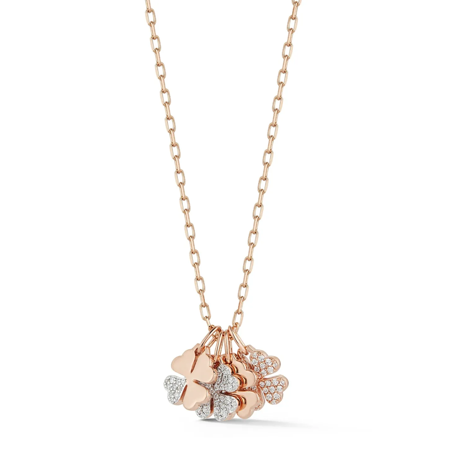 DORA 18K MINI CLOVER WITH ONE DIAMOND LEAF