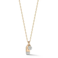 DORA 18K MINI RECTANGULAR DIAMOND TABLET CHARM