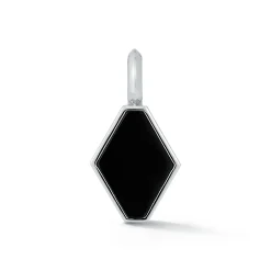 DORA STERLING SILVER AND BLACK SPINEL ORIGAMI PENDANT