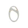 GARNETT 18K ROSE GOLD AND ALL DIAMOND OVAL SINGLE SIDED CLASP