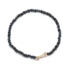 GARNETT 18K ROSE GOLD AND MATTE HEMATITE BEADED BRACELET