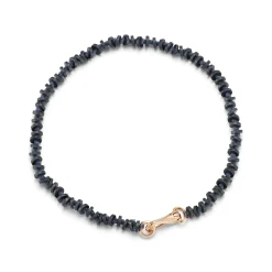 GARNETT 18K ROSE GOLD AND MATTE HEMATITE BEADED BRACELET
