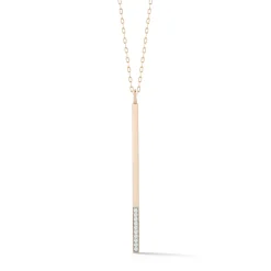 GRANT 18K GOLD AND 10 DIAMOND BAR CHARM