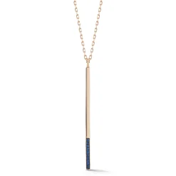 GRANT 18K GOLD AND BLUE SAPPHIRE BAR CHARM