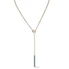 GRANT 18K GOLD AND GREEN EMERALD BAR NECKLACE