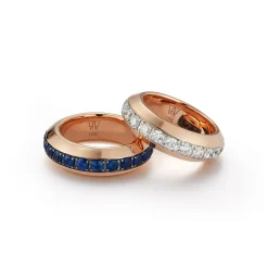 GRANT 18K GOLD AND WHITE DIAMOND ANGLED BAND RING