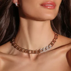 HUXLEY 18K AND DIAMOND COIL LINK HUGGIES