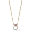 HUXLEY 18K GOLD AND DIAMOND COIL LINK PENDANT