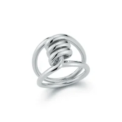 HUXLEY STERLING SILVER SINGLE COIL LINK RING