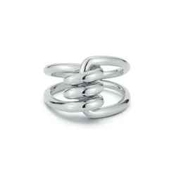 HUXLEY STERLING SILVER SINGLE COIL LINK RING