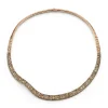 JULIAN 18K GOLD AND CHAMPAGNE DIAMOND WAVE NECKLACE