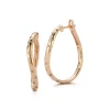 JULIAN 18K GOLD AND CHAMPAGNE DIAMONDS CURVED HOOP EARRINGS