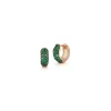 JULIAN 18K GOLD AND GREEN EMERALD HUGGIES
