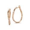 JULIAN 18K GOLD AND PINK SAPPHIRE CURVED HOOP EARRINGS