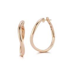 JULIAN 18K GOLD CURVED HOOP EARRINGS
