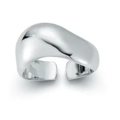 JULIAN STERLING SILVER WIDE WAVE CUFF