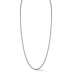 18K BLACK GOLD DIAMOND CUT CABLE CHAIN