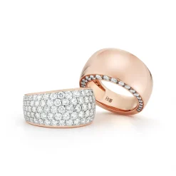 LYTTON 18K GOLD ALL PAVE DIAMOND BOMBE RING