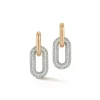 MORRELL 18K GOLD AND DIAMOND DROP HUGGIE EARRINGS